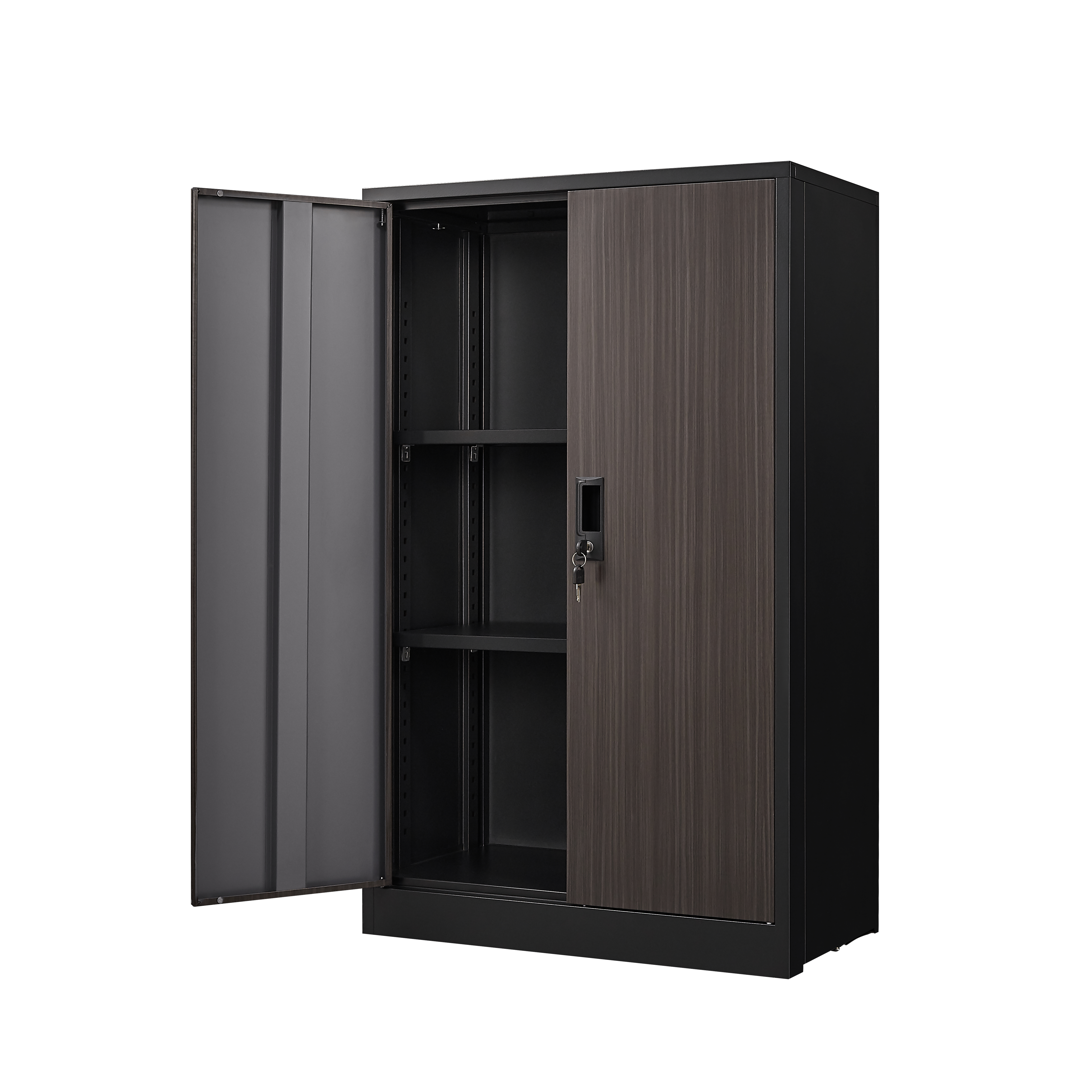 Metal Storage Cabinet with Locking Doors and Adjustable Shelf — photo 5