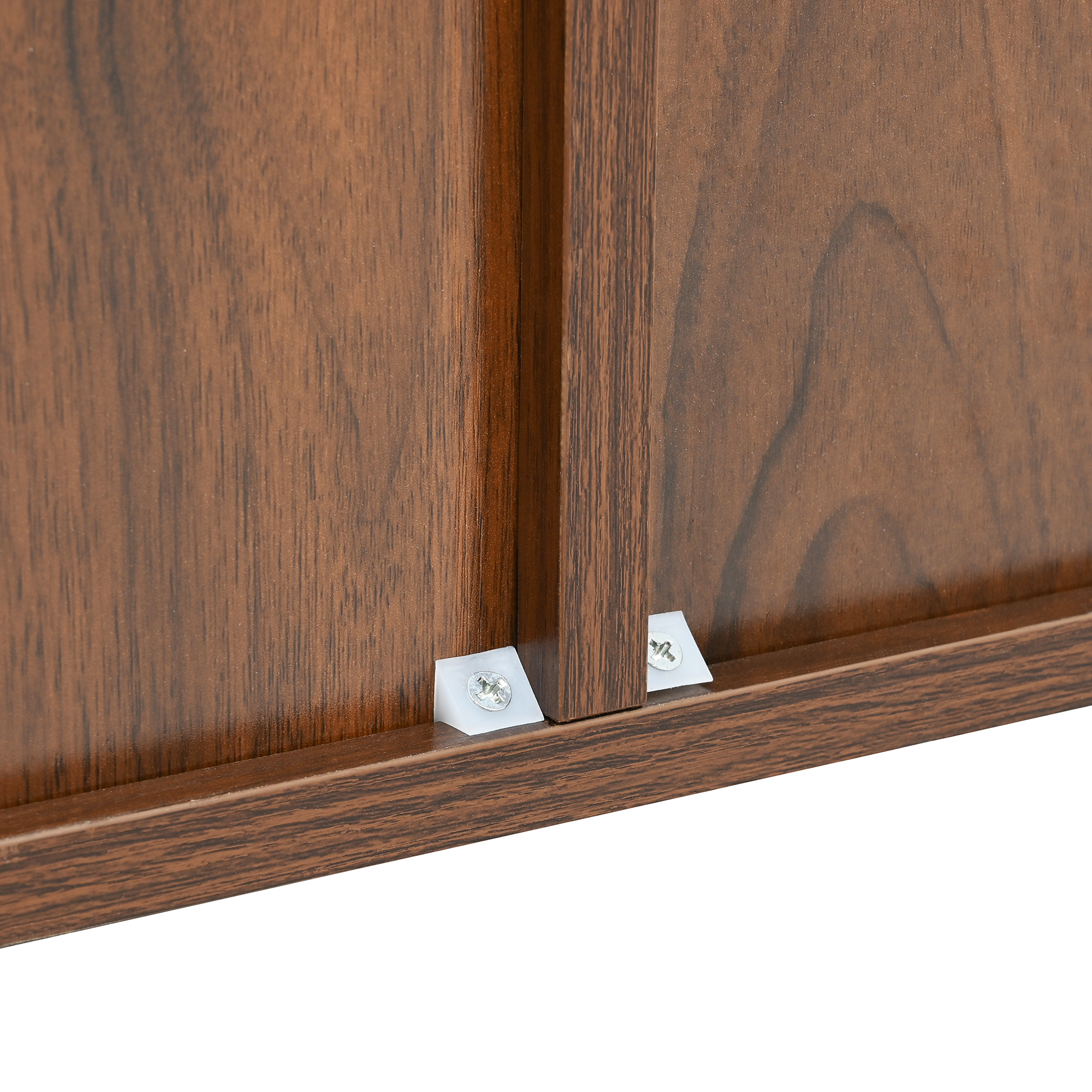 Mid-Century Modern Walnut Sideboard Buffet Cabinet, 59X16X33 Inches Geometric Carved Storage Cabinet With Metal Legs, Multi-Purpose Credenza For Living Room, Dining Room, Entryway B656f16d 9b9d 4681 B40d A55a03f3786e