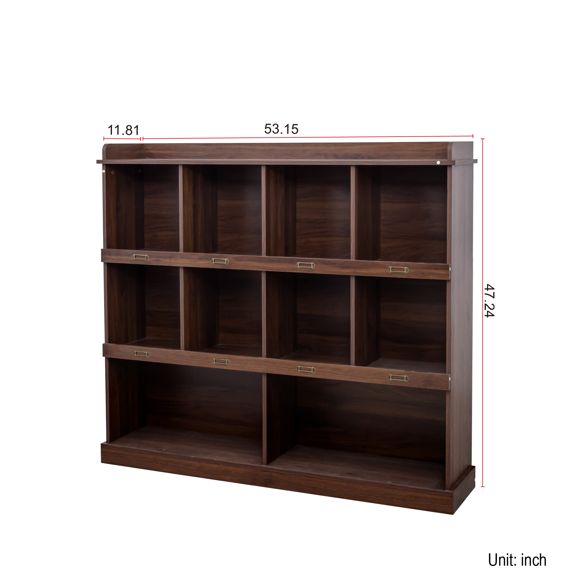 10-shelf Bookcase,WalnutVuirawF_voghion.com