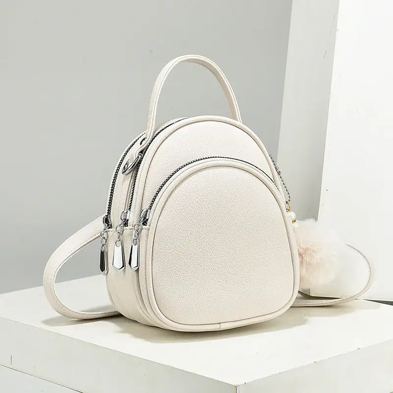 Mini Crossbody Handbag For Women - Beige