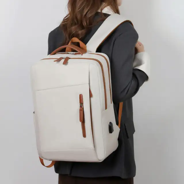 Simple Backpack Beige - Shop at LoveMi