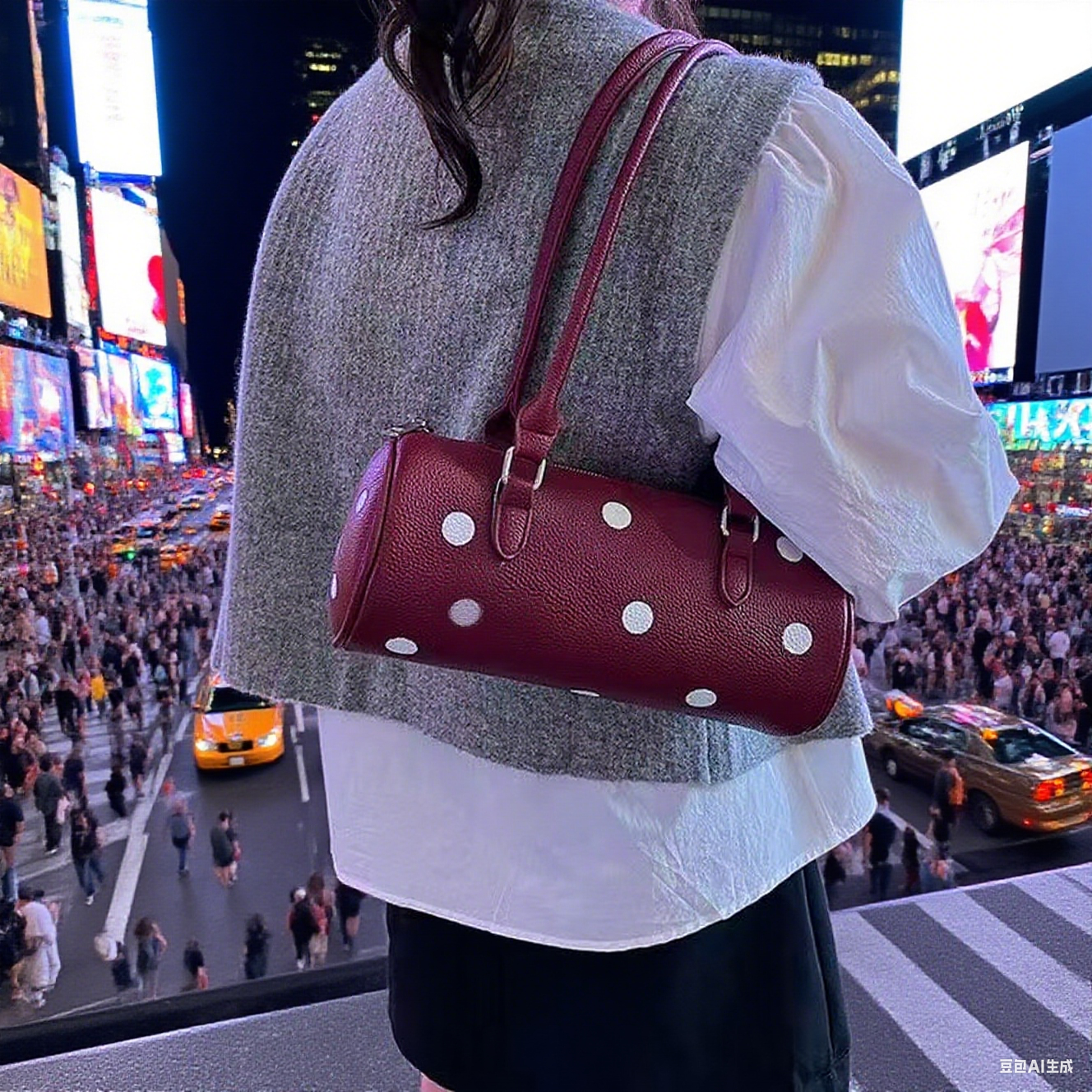 Cylindrical Women's Bag With Pendant - Jewelry & Watches