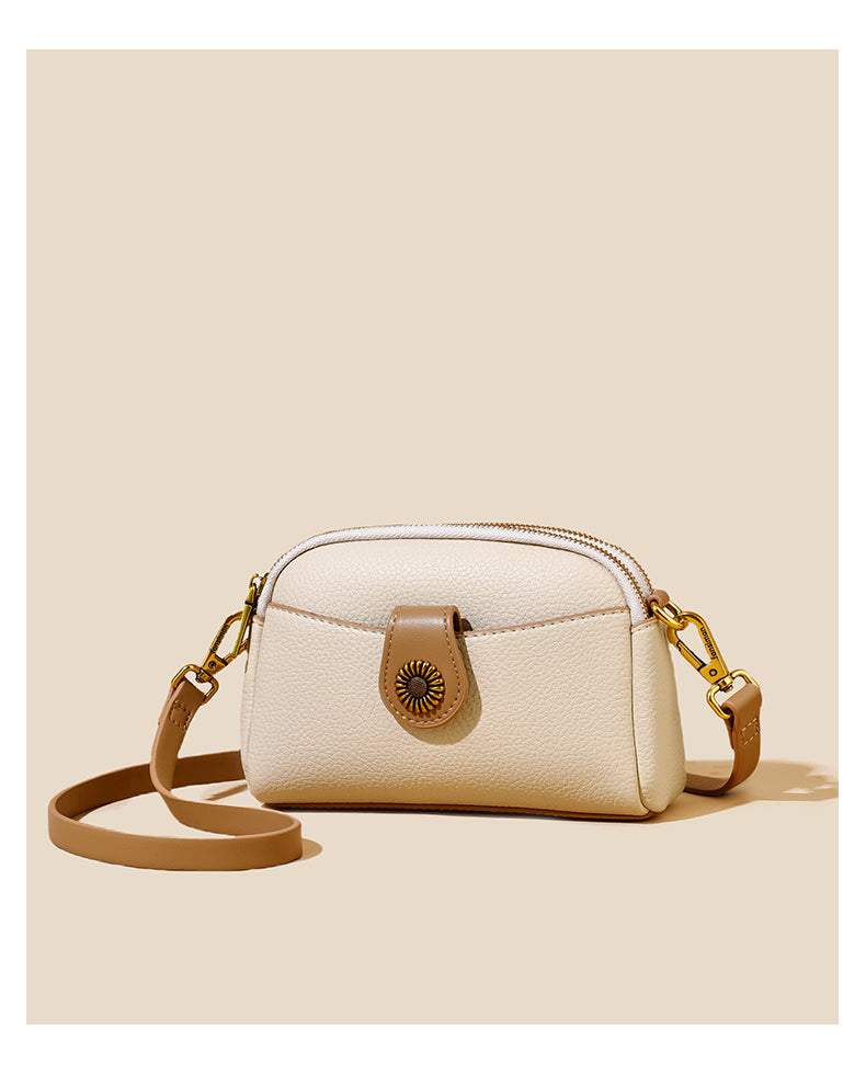 Comfy Soft Leather Women's Bag - Spring Summer New Flip Zipper Fashion Versatile Crossbody Bag For Girls