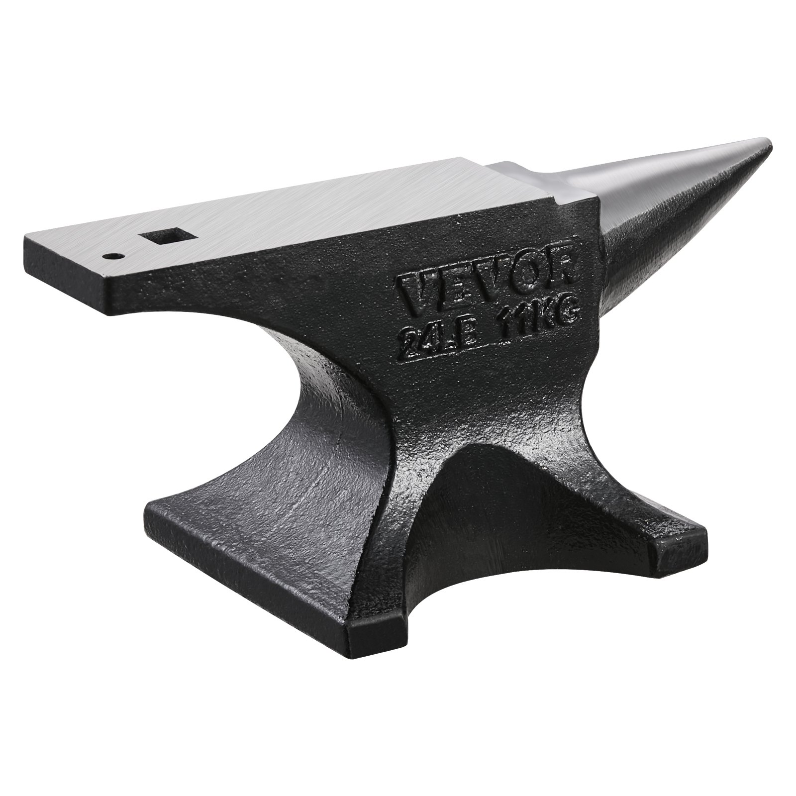 Single Horn Anvil, 25lbs Cast Steel High Hardness Rugged Round For Blacksmiths — image 2