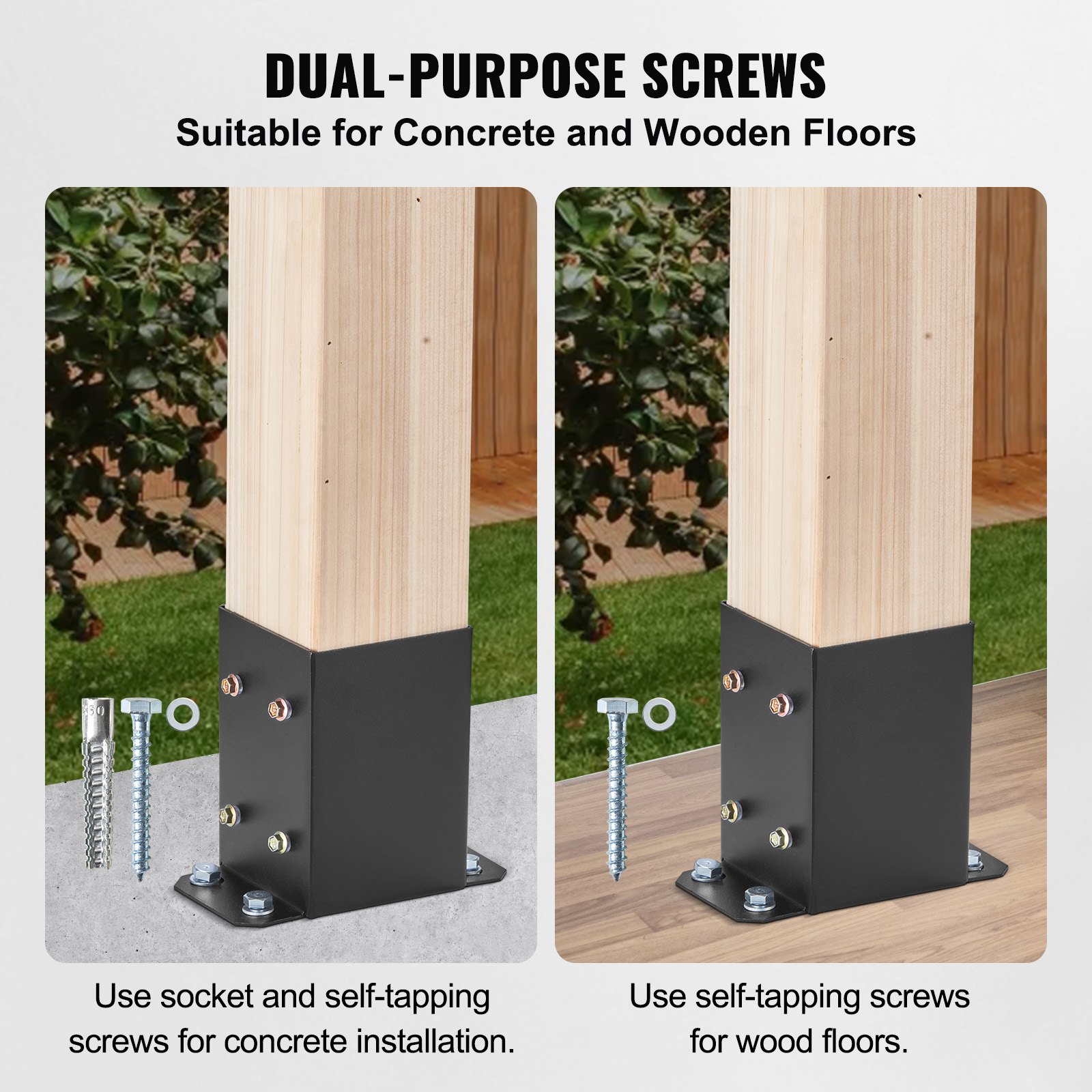 101.6x101.6mm Post Base 2 Pcs, Inner Size 91x91 Post Base