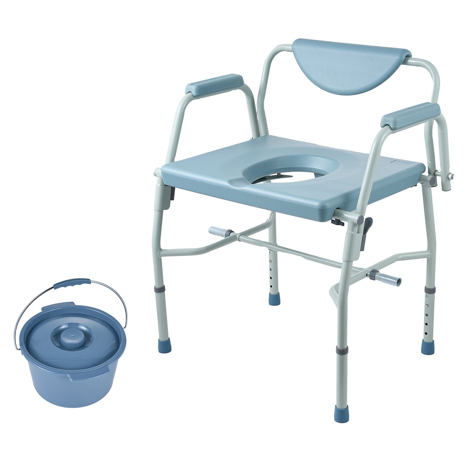 Commode Chair, Bedside With Drop-Down Arms And Detachable Backrest, 5-Level — image 4