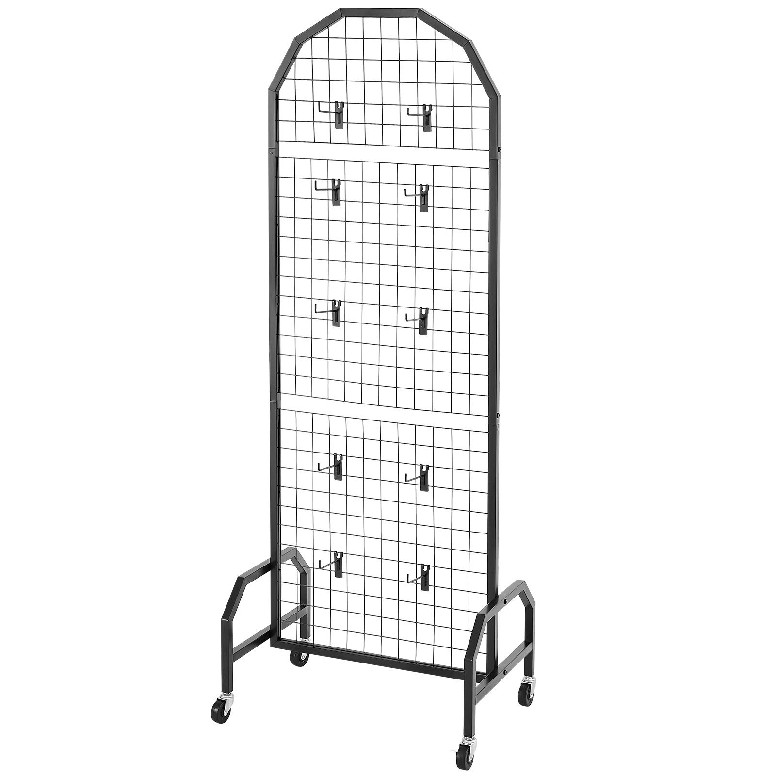 2 Packs Grid Wall Panels, 600 X 1640mm Wire Display Rack, Movable Art Shelf — image 2