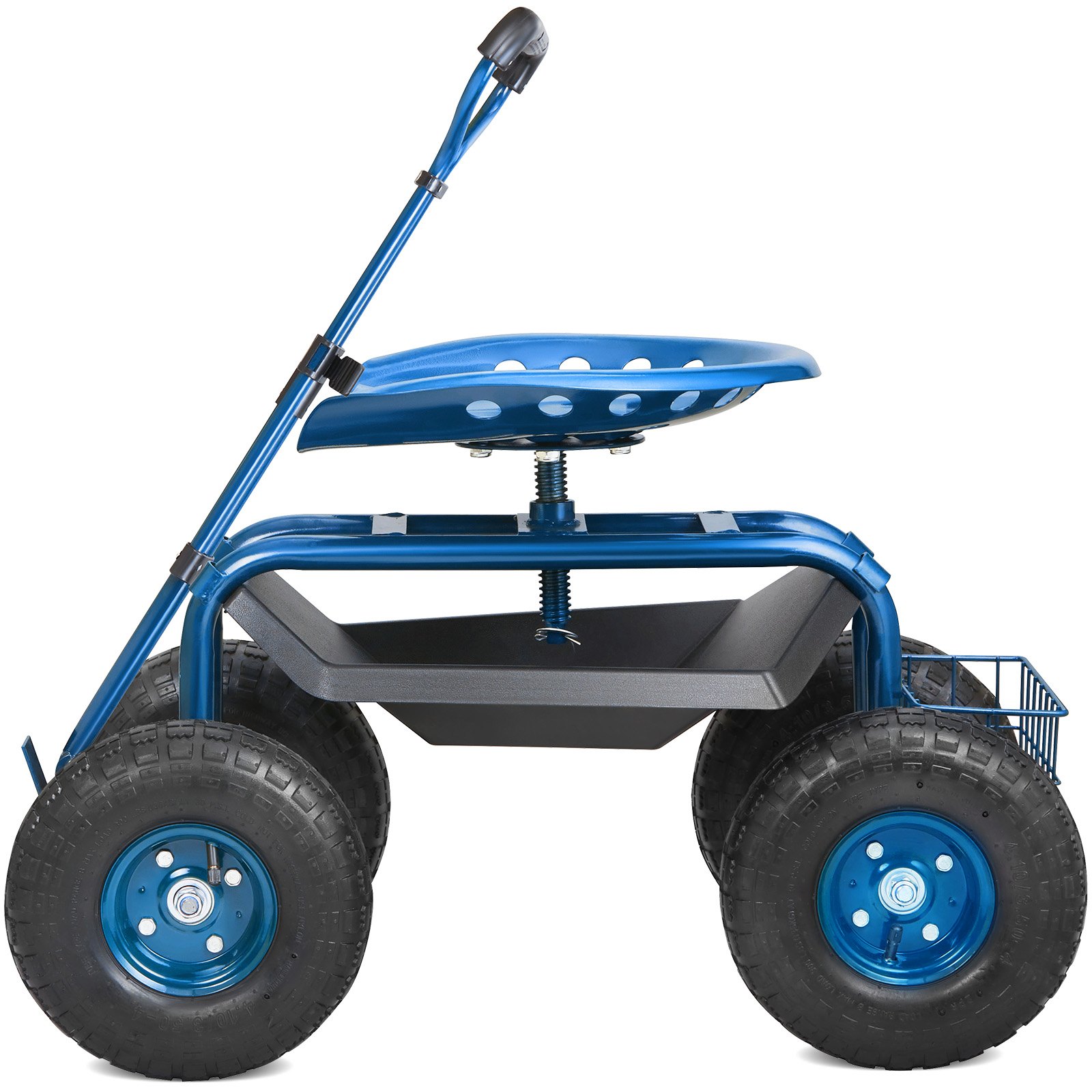 Garden Cart Rolling Workseat With Wheels, Gardening Stool For Planting, 360 — image 4