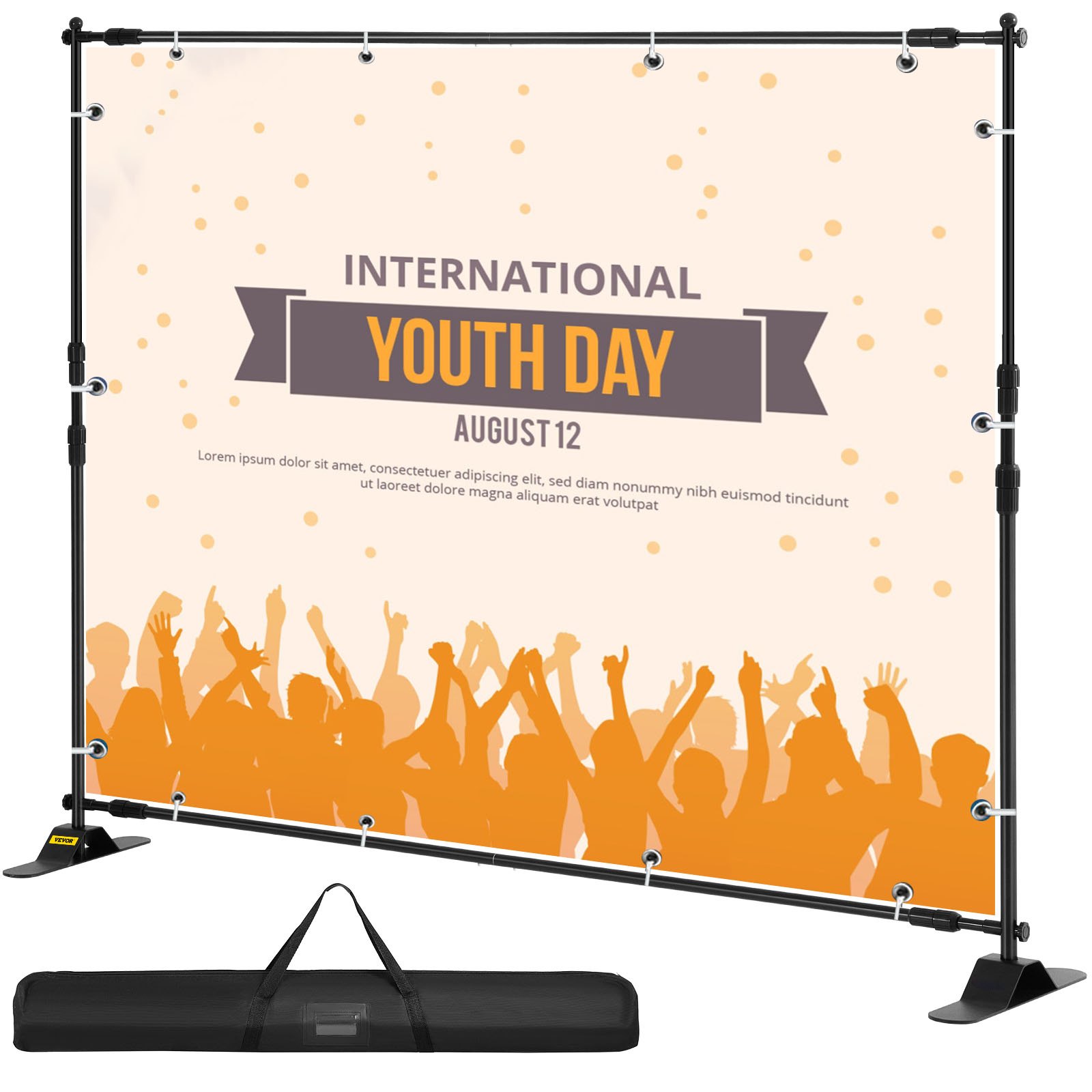Step And Repeat 243.8 X Cm - 304.8 X Cm Backdrop Banner Stand Adjustable