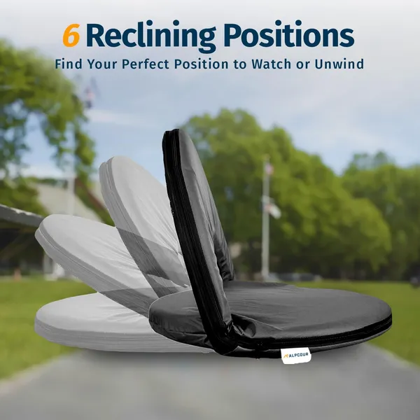 Alpcour Reclining Stadium Seat - Waterproof, 6-Position Comfort For Outdoor Use