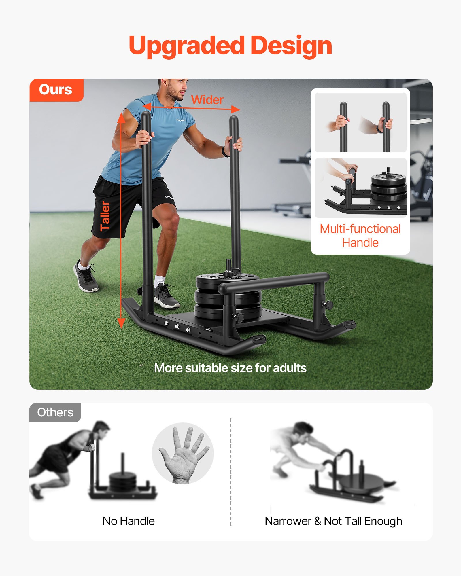 Weight Sled, Steel Power Fitness Strength Training Sleds For Athletic Exercise — image 5