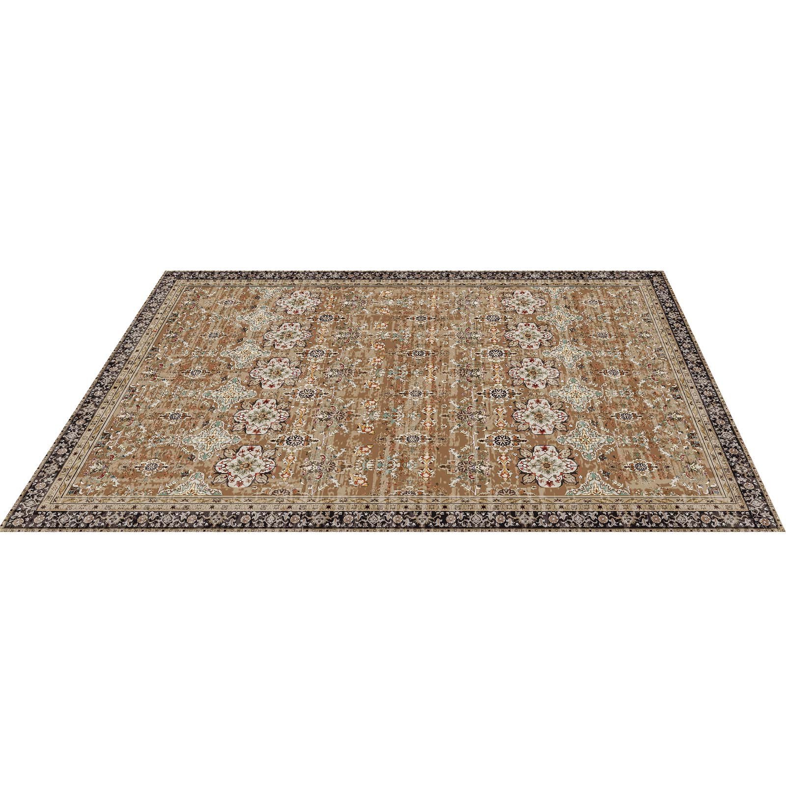 Large washable vintage-style rug 7.5 by 9.5 feet, premium pet-friendly pile