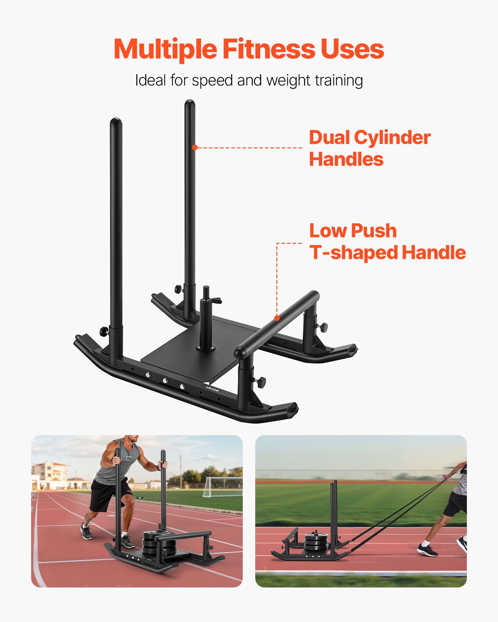 Weight Sled, Steel Power Fitness Strength Training Sleds For Athletic Exercise — image 2