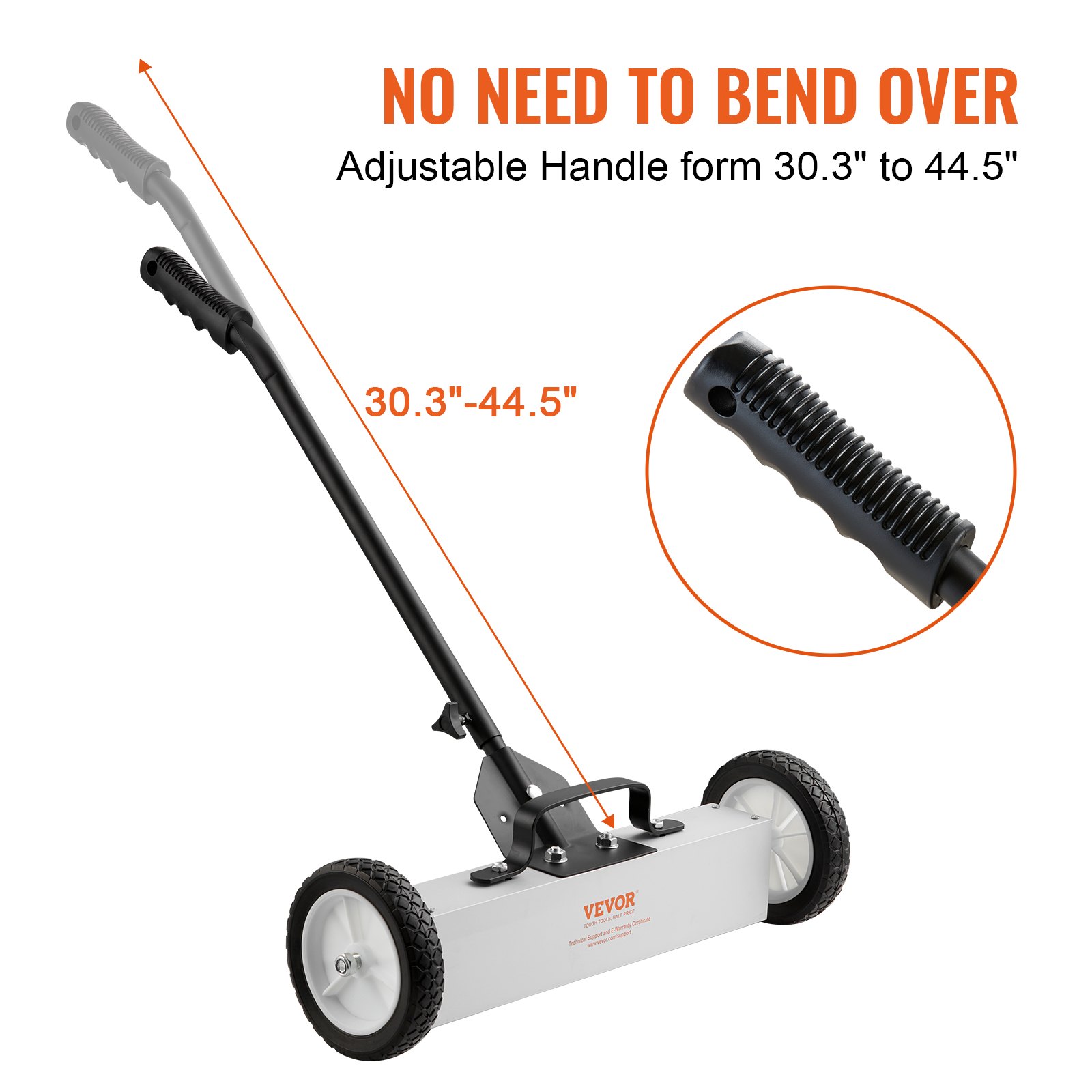 20.4 Kg Rolling Magnetic Sweeper With Wheels, Push-Type Pick Up 18-inch Large — image 5