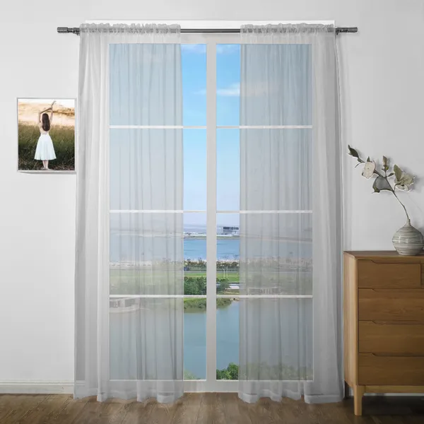 63inch*96inch 2PC Mosquito Net With Rod Curtains: Double Protection, Comfortable Sleep, Mosquito-Free, Enhanced Home Quality