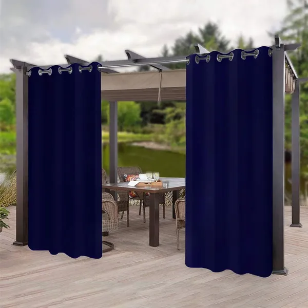 50inch*96inch Luxurious Wool Outdoor Curtain With A Sound-absorbing Ring Design Offer A Tranquil And Comfortable Lifestyle, Combining Style And Functionality.