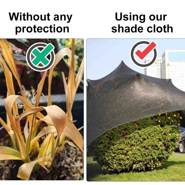 6.5ft*12ft Heavyweight Black Sunshade Net With Snap-on Design For Sun Protection, Windproofing, And Patio/balcony Shading.