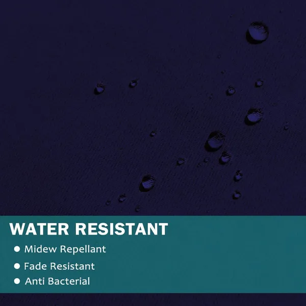 50inch*120inch Navy Luxurious Woolen Outdoor Curtain With Hanging Straps Combine Elegance And Durability For A Comfortable Outdoor Space.