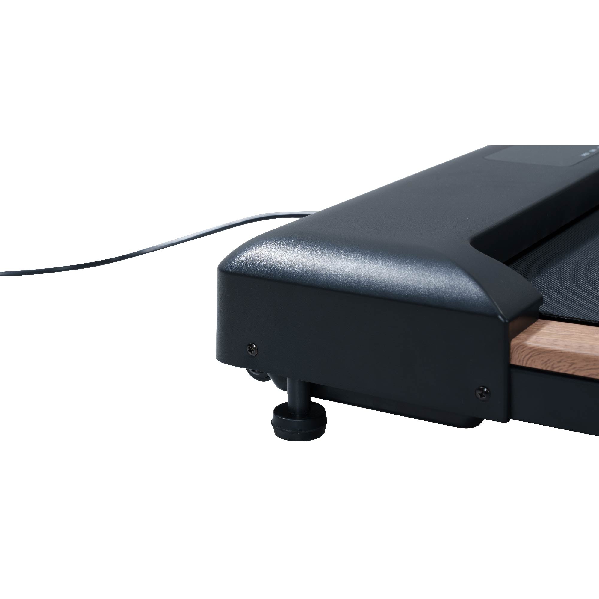 2.25HP Under Desk Treadmill, Portable Wood Walking Pad For Home & Office, Compact Running & Walking Machine With Remote Control, LED Display, Black