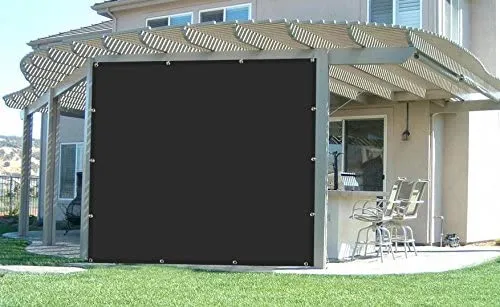 6FT*12FT Black, Ready-made, Snap-on Sunshade Netting For Patios And Terraces Offers Effective Shading, UV Protection, Easy Installation, And Durability.