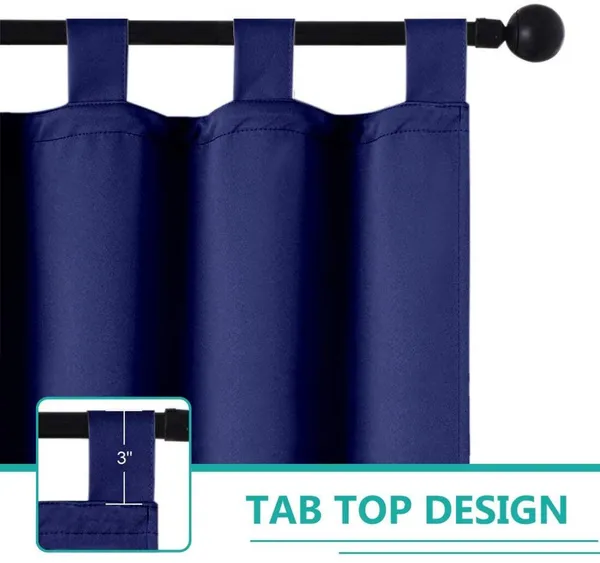 50inch*120inch Navy Luxurious Woolen Outdoor Curtain With Hanging Straps Combine Elegance And Durability For A Comfortable Outdoor Space.