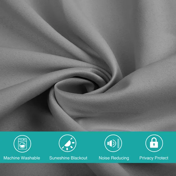 50inch*96inch Gray Luxurious Woolen Curtains, Sound-absorbing Buckle Curtains, High-end, Heavyweight, Soundproofing, And Elegant Home Decor