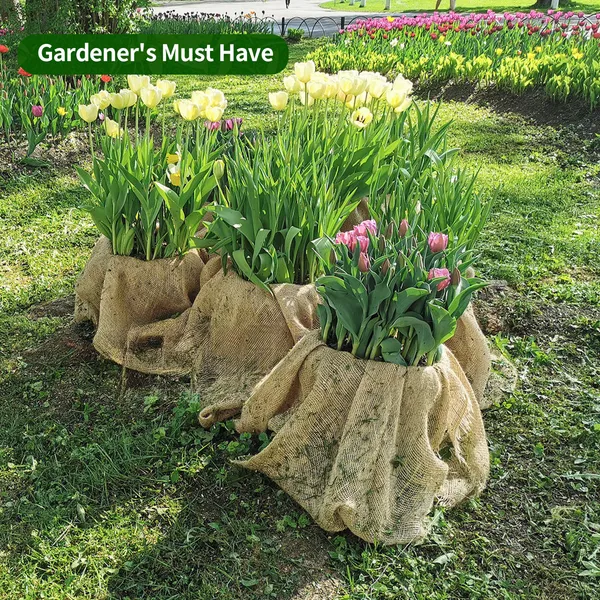 3.3ft*15ft Natural And Eco-friendly, Jute Cloth Roll, Garden Plant Cover, Soil-moisturizing And Weed-control Cloth, Biodegradable And Breathable Mulch