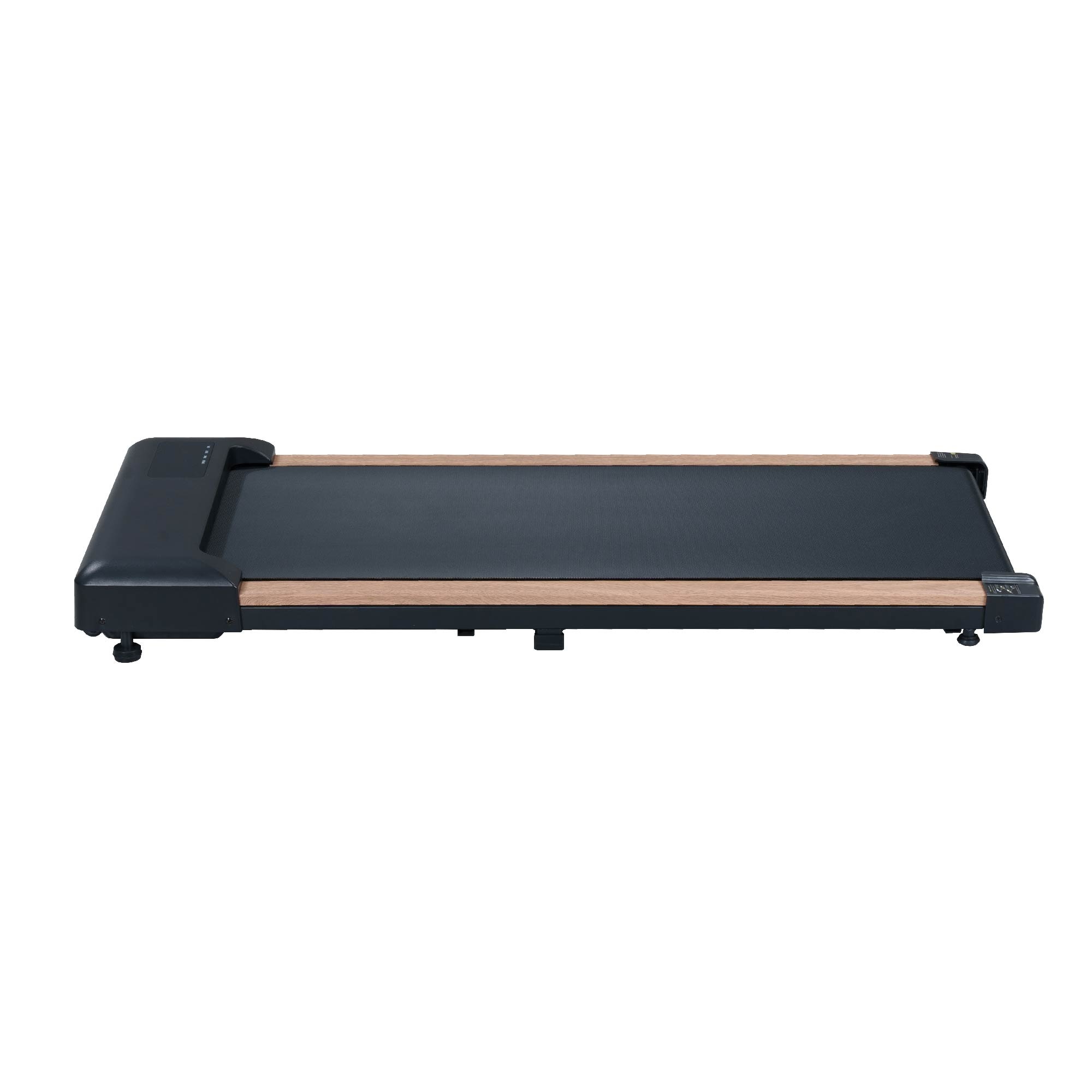 2.25HP Under Desk Treadmill, Portable Wood Walking Pad For Home & Office, Compact Running & Walking Machine With Remote Control, LED Display, Black