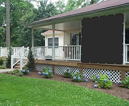 6FT*12FT Black, Ready-made, Snap-on Sunshade Netting For Patios And Terraces Offers Effective Shading, UV Protection, Easy Installation, And Durability.
