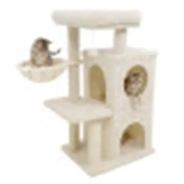 Beige 33.5" Multi-Level Cat Tree