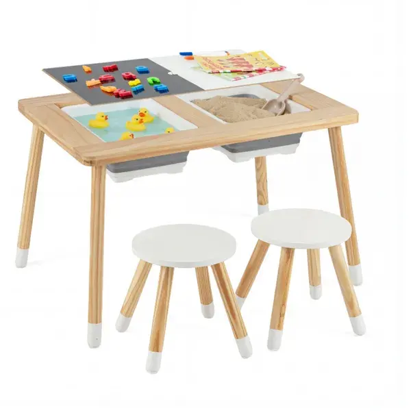 All-in-One Kids Activity Table And Chairs Set