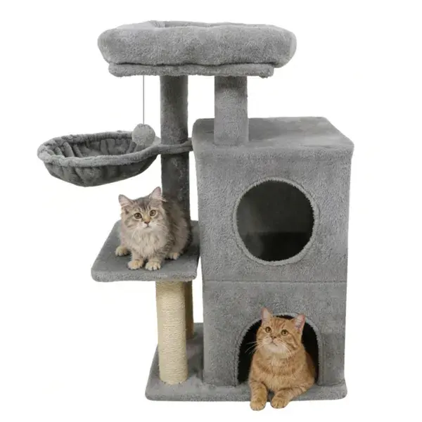 Light Gray 33.5" Multi-Level Cat Tree