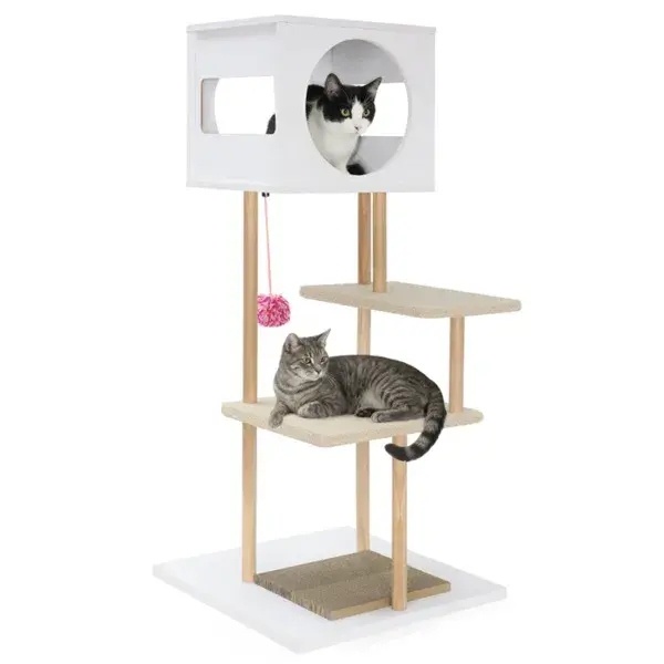 Multi-Level Cat Tree With 2 Scratching Pads