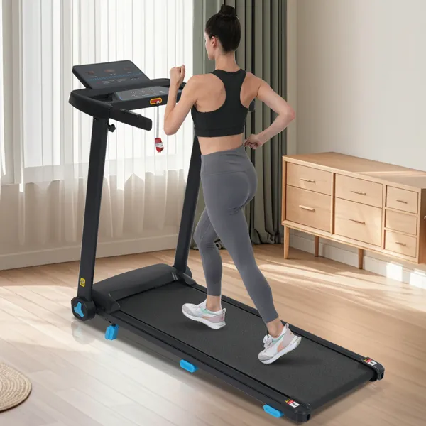 Treadmill With Incline, 3.0HP Quiet Foldable Treadmills For Home, 10.0MPH 300 LBS Weight Capacity Home Exercise Equipment Treadmills With Heart Rate Sensors,Type C & USB Charge Station ,Bluetooth