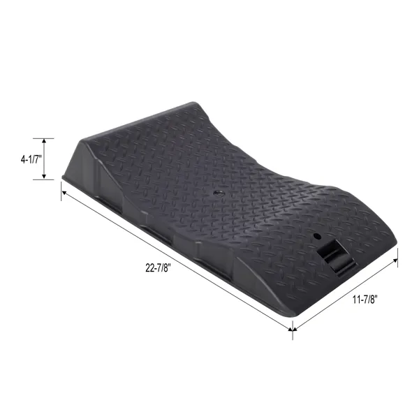 2PACK Tire Saver Ramps,Car Tire Wheel Ramps,Anti-Slip Hard Plastic Design,Black image 5