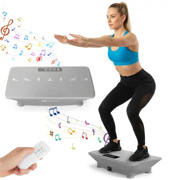 Gray Full Body Vibration Plate Exercise Machine