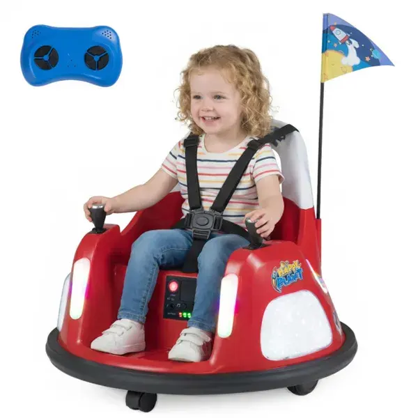 Red 5-Point Seat Belt Kids Bumper Car