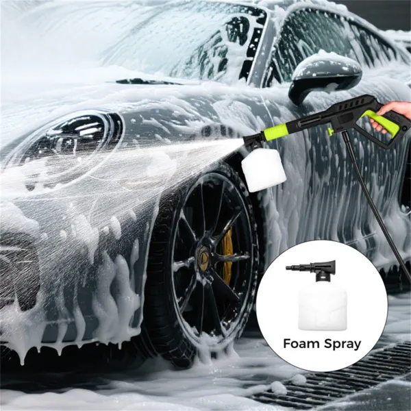 Green Black 2300 PSI Electric Pressure Washer With 4 Quick-Connect Nozzles & Soap Bottle, 1900W High-Power Cleaner For Driveway Patio