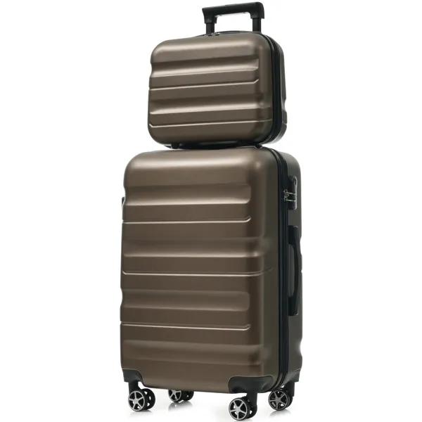 6-Piece ABS Hardshell Luggage Set - Lightweight & Durable Suitcases With Dual Spinner Wheels, Carry-On & Check-In Sizes For Travel & Business