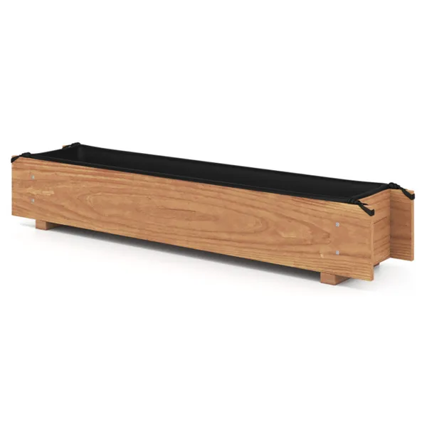 Pine Wood Raised Garden Bed With Drainage Holes & Protective Liner, Indoor Outdoor Planter Box For Herbs/Vegetables/Flowers