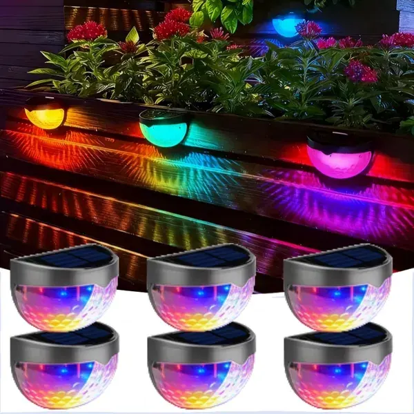 12 6 Solar Fence Lights, Platform Wall