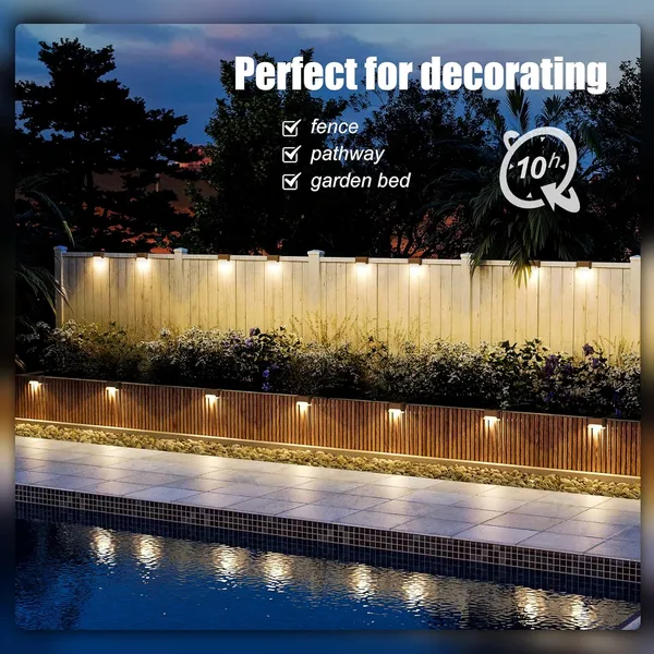 32/16 PCS Decorative Light Solar Energy Waterproof And Dustproof Light Source Sensing Suitable For Shopping Malls Guardrails Decks Stairs Gardens Courtyards Family's Day Gifts Outdoor Lightin
