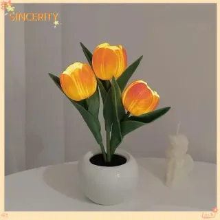 Tulip Lamp - LED Replica Tulip Table Lamp With Flower Vase For Desktop Decoration. Suitable For Home, Living Room, Desktop Decoration, Holiday Gifts, Atmosphere Decoration Lamps. P