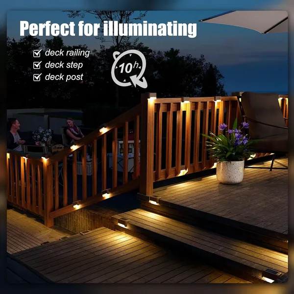 32/16 PCS Decorative Light Solar Energy Waterproof And Dustproof Light Source Sensing Suitable For Shopping Malls Guardrails Decks Stairs Gardens Courtyards Family's Day Gifts Outdoor Lightin