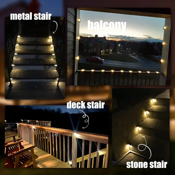 32/16 PCS Decorative Light Solar Energy Waterproof And Dustproof Light Source Sensing Suitable For Shopping Malls Guardrails Decks Stairs Gardens Courtyards Family's Day Gifts Outdoor Lightin
