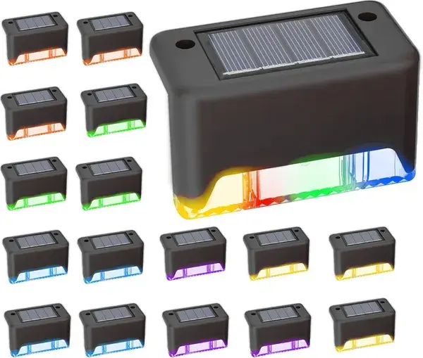 Led Solar Deck Lights 32 Pack Waterproof And Wide Use For Outdoor Stairs Step Fence Railing Yard And Patio Auto On/Off Easy Installation(Warm White)