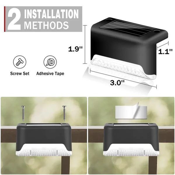 16/32PCS Solar Outdoor Light, Spring Camping Outdoor Light, Outdoor LED Step Light, Solar Charging, Suitable For Balconies, Terraces, Stairs, Fences, Courtyards, Gardens, Villas, Driveways, P