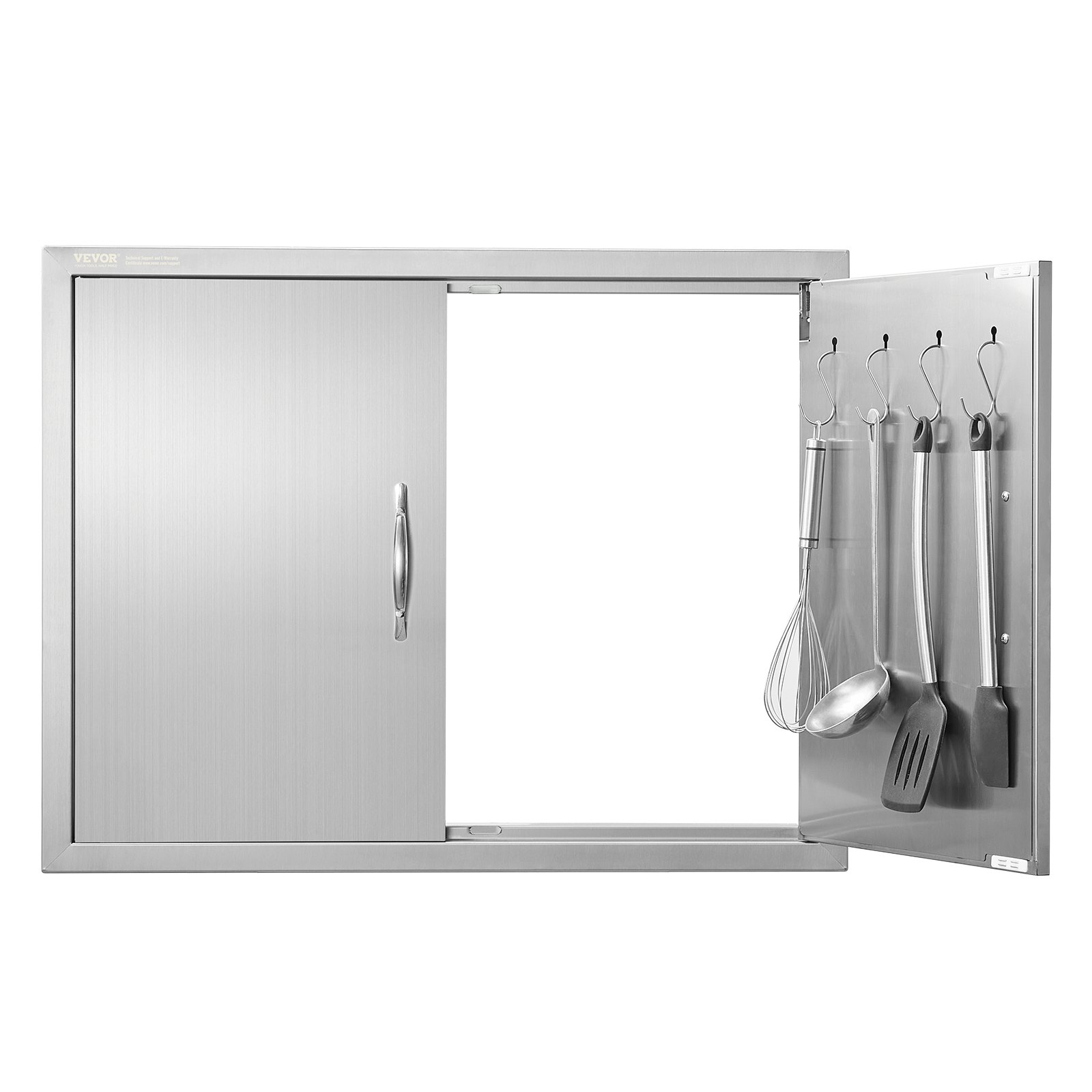 BBQ Access Door, 787x609 Mm Double Outdoor Kitchen Stainless Steel Flush Mount