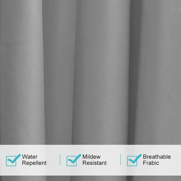Gray Smooth 50 In. W X 108 In. L Other Blackout Outdoor Light Filtering Curtain (Single Panel), Silencer Clip
