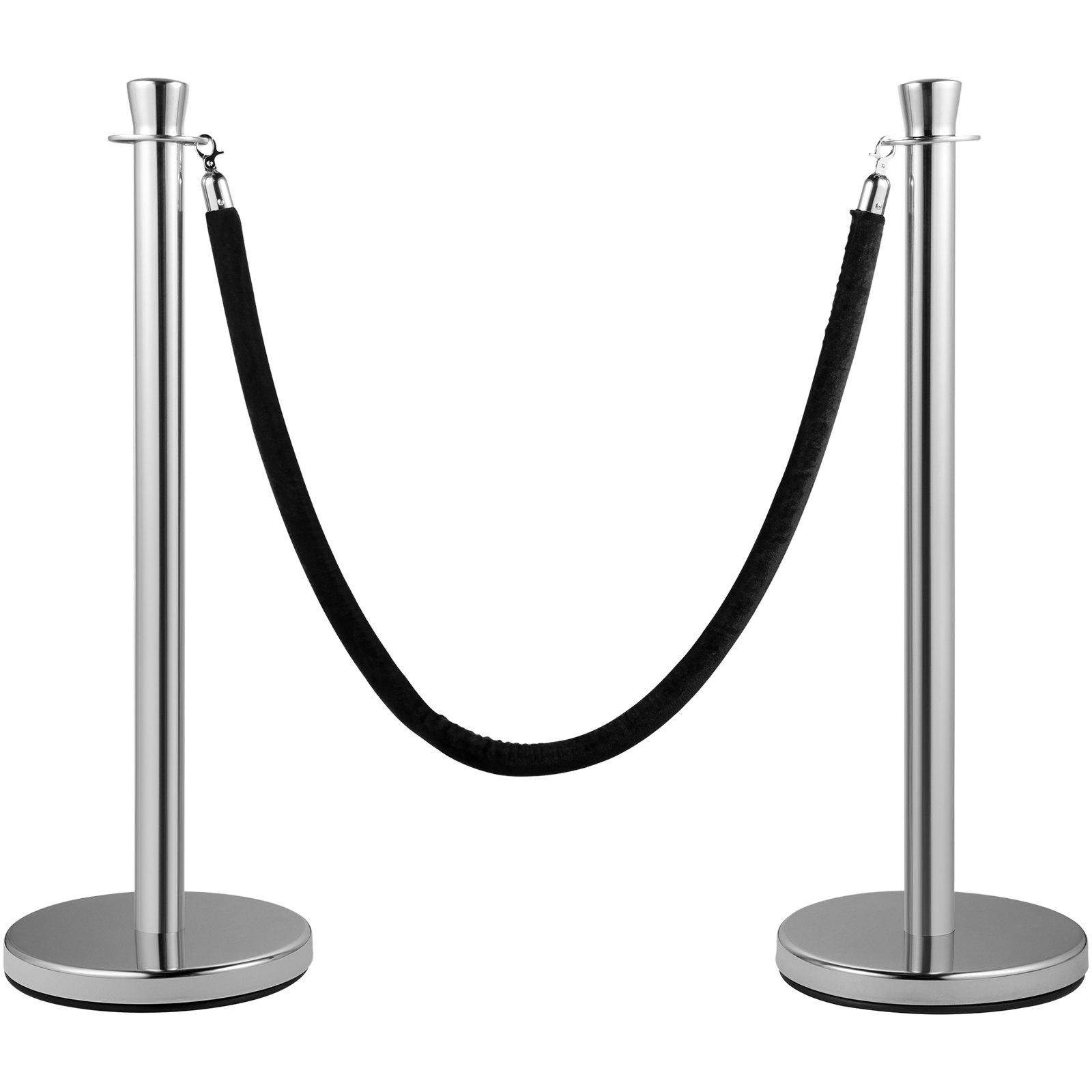 Crowd Control Stanchion, Set Of 2 Pieces With 5 Ft/1.5 M Black Velvet Rope — image 2